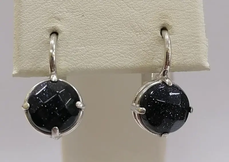 Серьги с английским замком из серебра