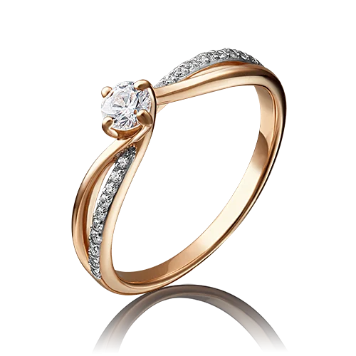 Кольцо декоративное из красного золота