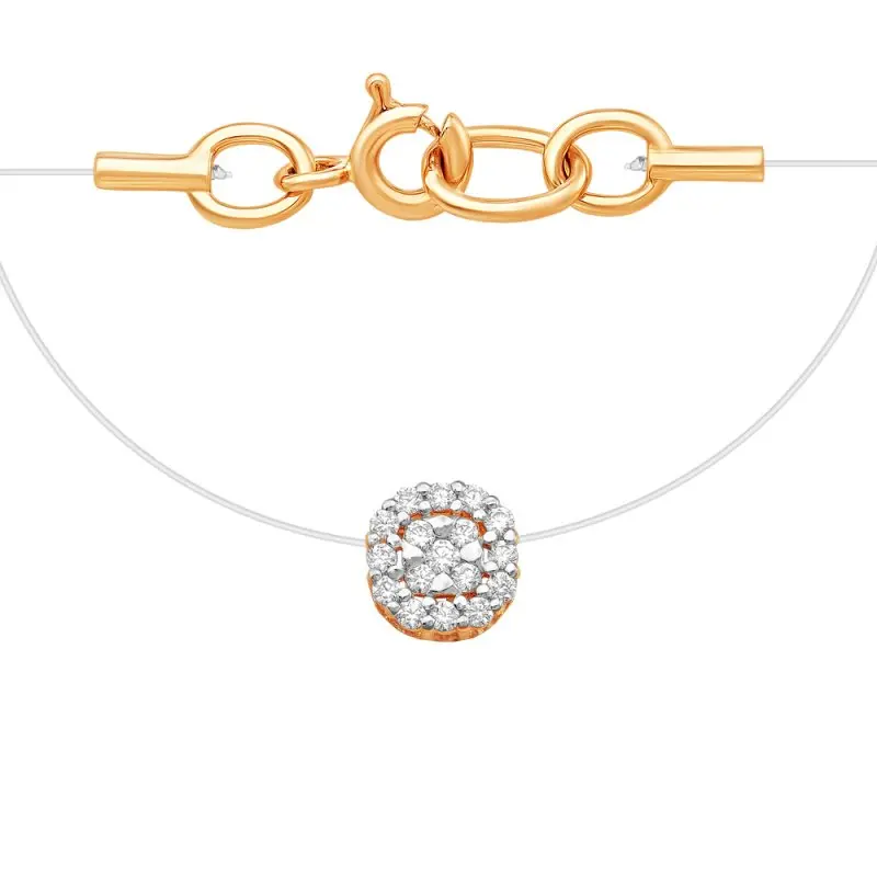 Цепь шнурок из красного золота