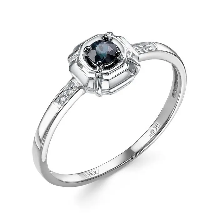 Кольцо декоративное из белого золота