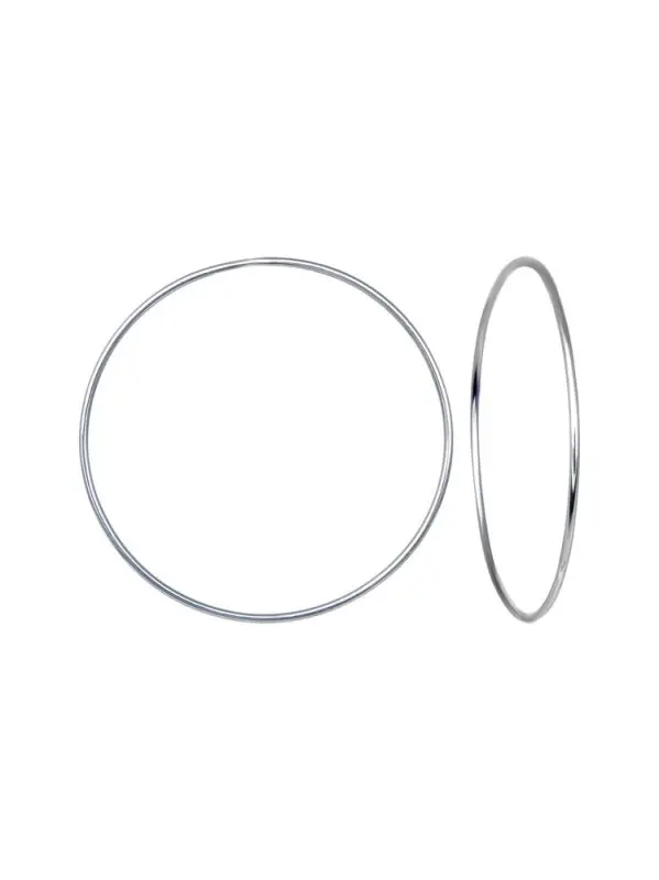 Серьги конго из серебра