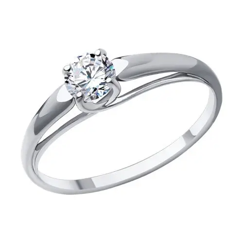 Кольцо декоративное из белого золота