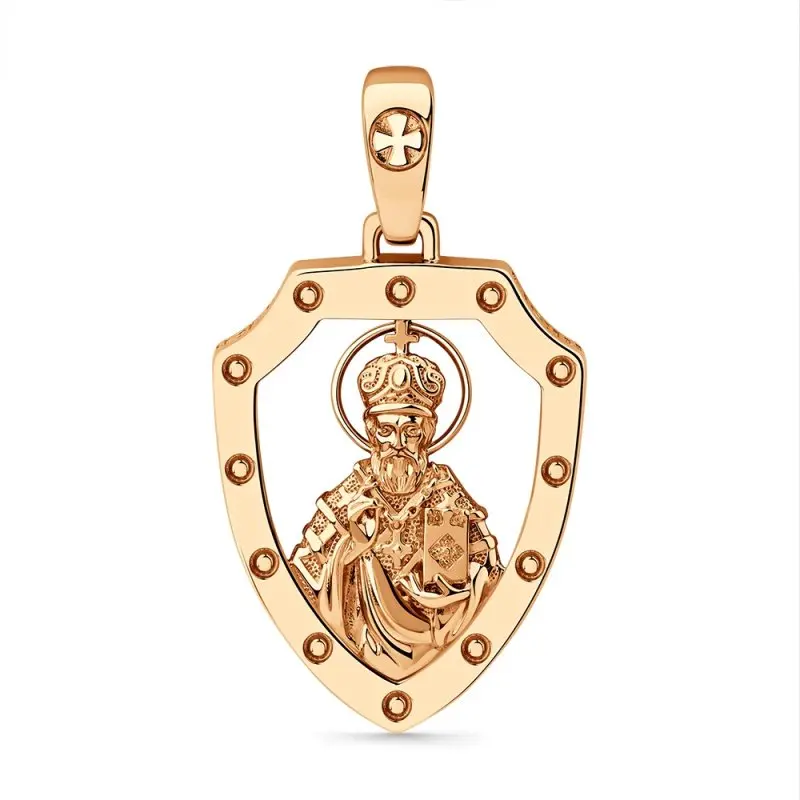 Подвеска икона из красного золота