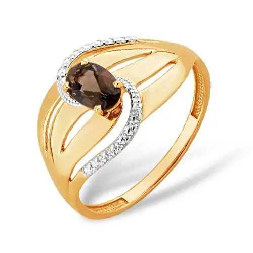 Кольцо декоративное из красного золота