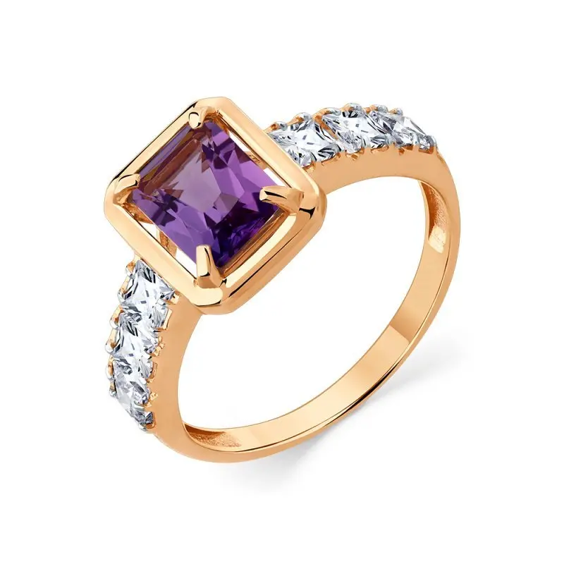 Кольцо декоративное из красного золота