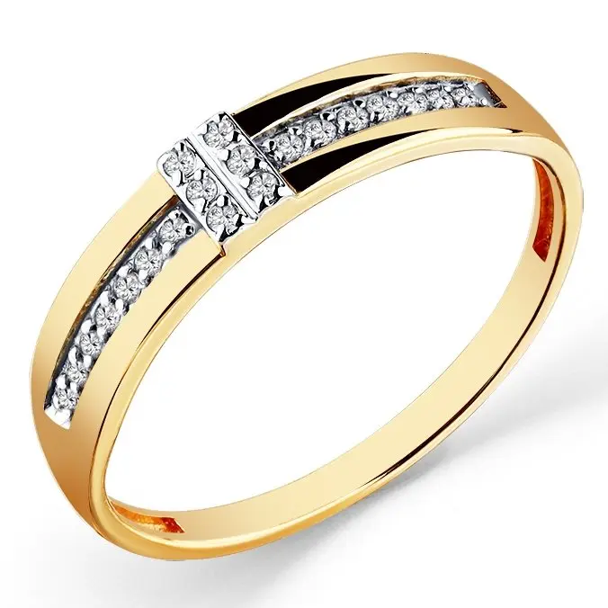 Кольцо декоративное из красного золота