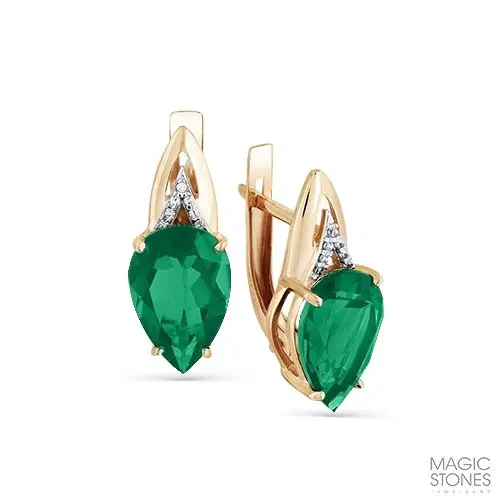 Серьги с английским замком из красного золота