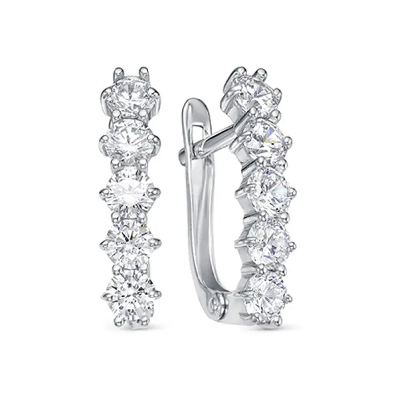 Серьги с английским замком из серебра