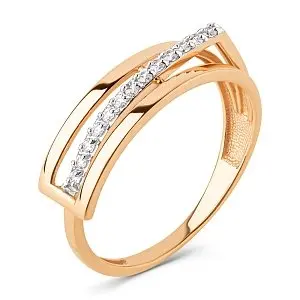 Кольцо декоративное из красного золота