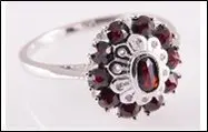 Кольцо декоративное из серебра