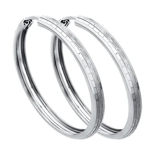 Серьги конго из серебра