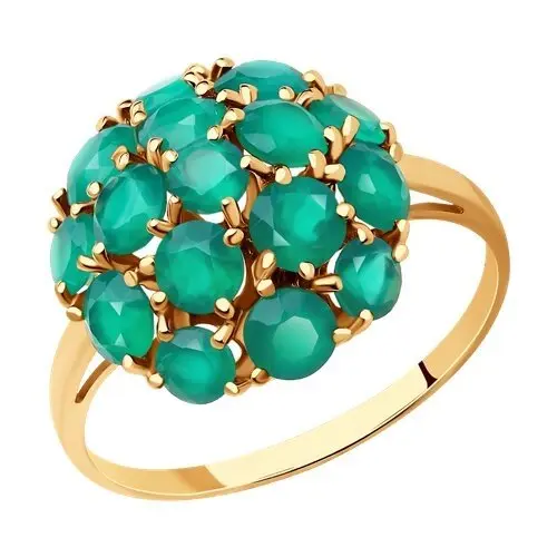 Кольцо декоративное из красного золота