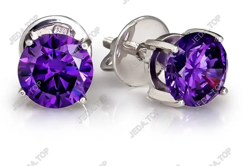 Серьги пуссеты из серебра