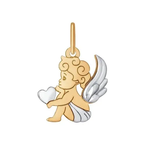 Подвеска декоративная из комбинированного золота