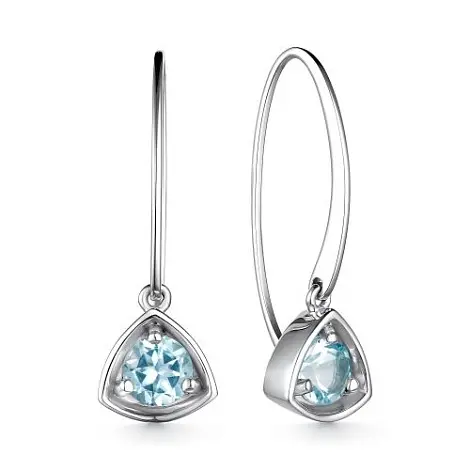 Серьги петельки из серебра