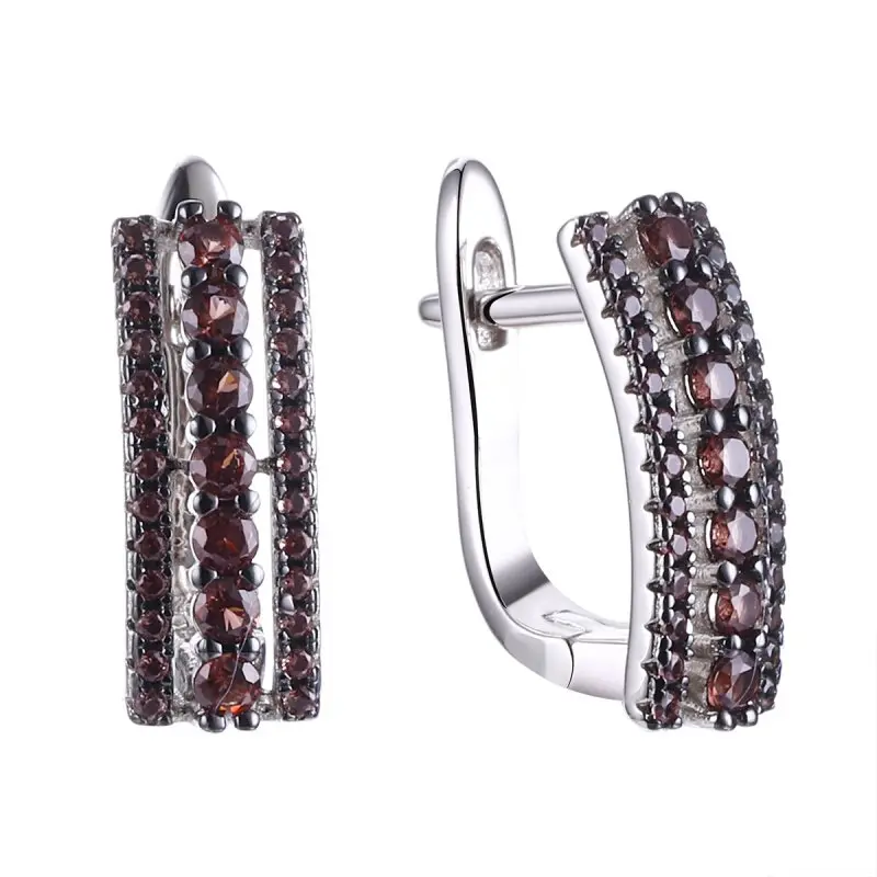 Серьги с английским замком из серебра