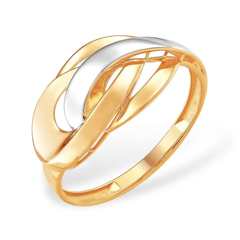 Кольцо декоративное из комбинированного золота