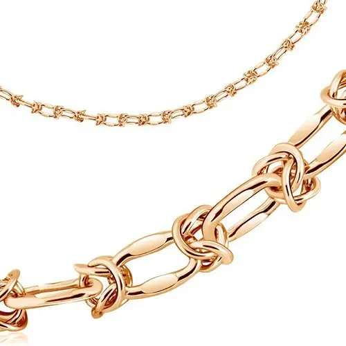 Браслет цепочный из красного золота