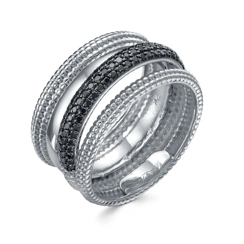 Кольцо декоративное из белого золота