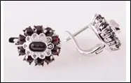 Серьги с английским замком из серебра