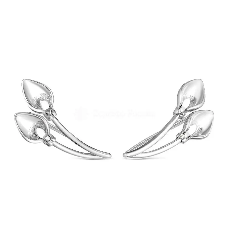 Серьги зажимы из серебра