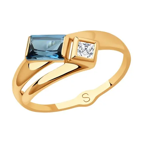 Кольцо декоративное из красного золота