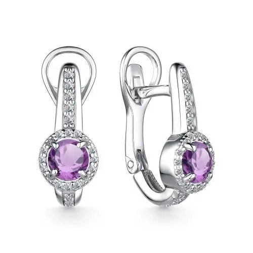 Серьги с английским замком из серебра