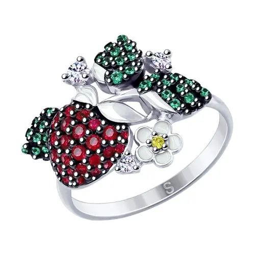 Кольцо декоративное из серебра