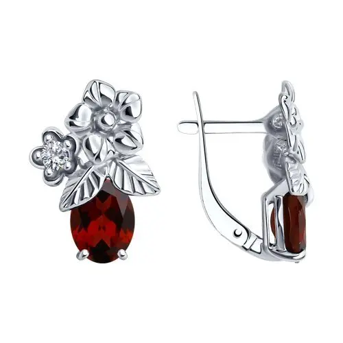 Серьги с английским замком из серебра