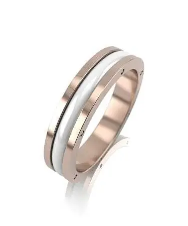 Кольцо обручальное из красного золота