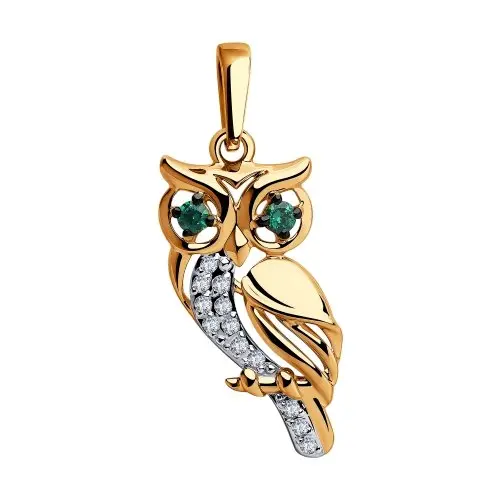 Подвеска декоративная из красного золота