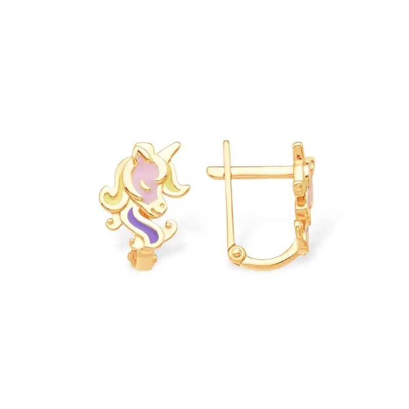 Серьги детские из красного золота