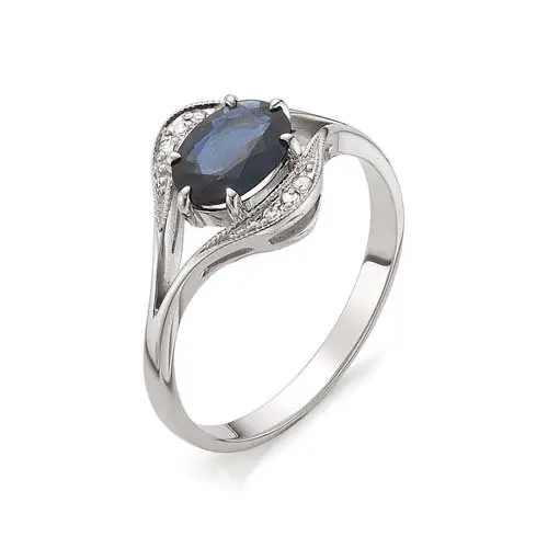 Кольцо декоративное из белого золота