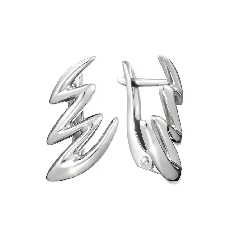 Серьги с английским замком из серебра