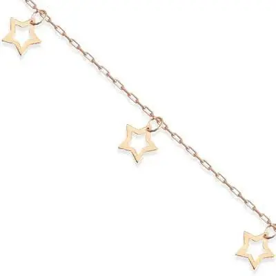 Браслет на ногу из красного золота