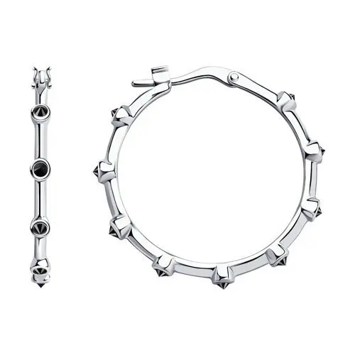 Серьги конго из серебра