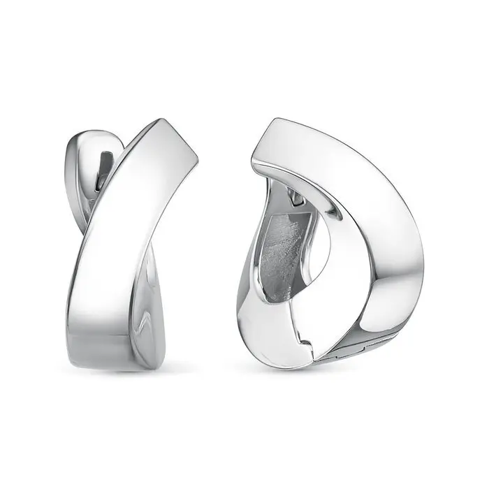 Серьги с английским замком из серебра