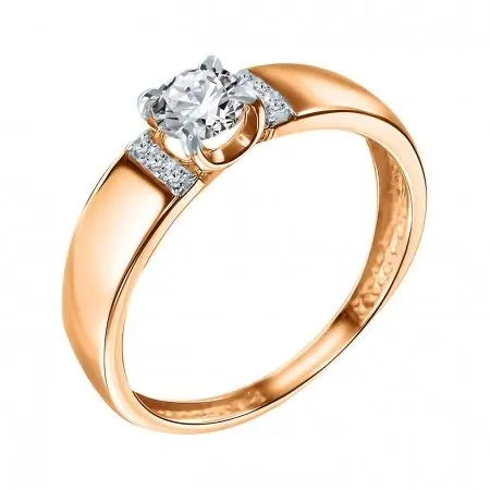 Кольцо декоративное из красного золота