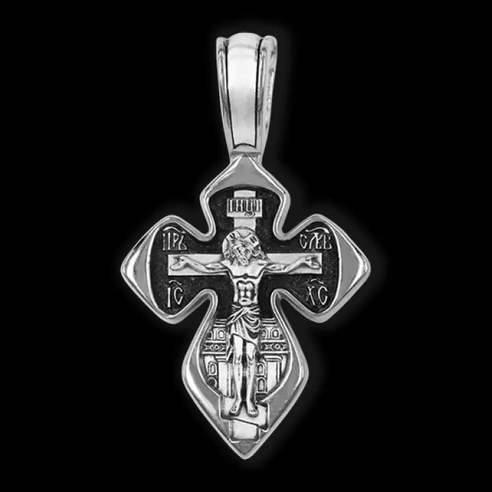 Подвеска крест из серебра