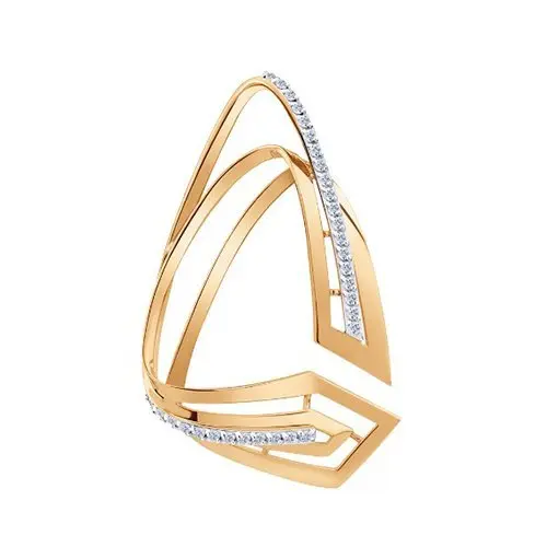 Подвеска бегунок из красного золота