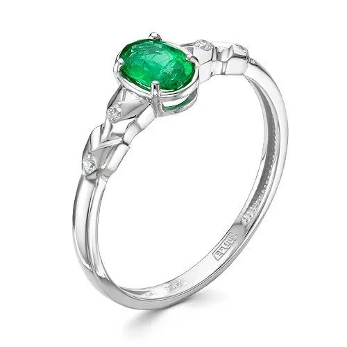 Кольцо декоративное из белого золота