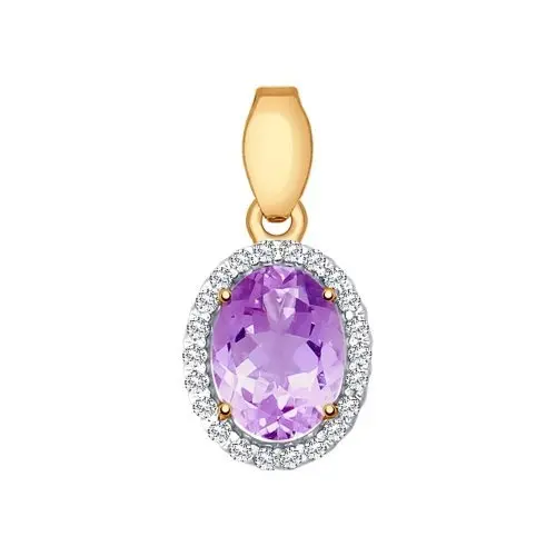 Подвеска декоративная из красного золота