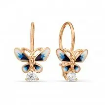Серьги детские из красного золота