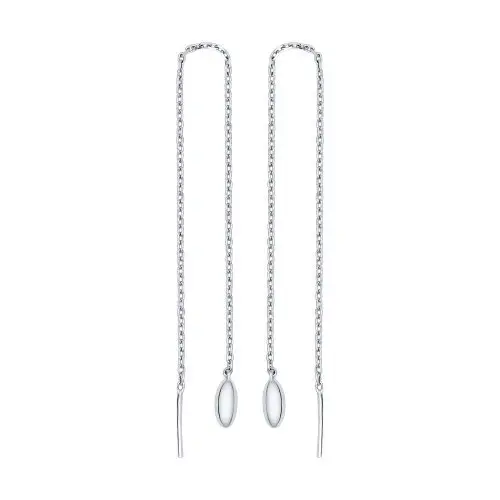 Серьги цепочки из серебра