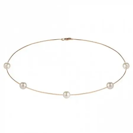 Цепь колье из красного золота