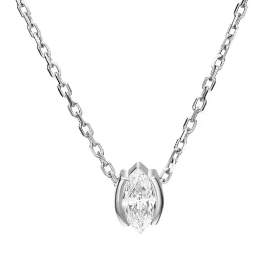 Цепь колье из белого золота