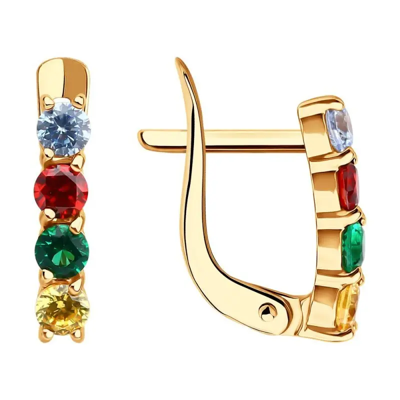 Серьги детские из красного золота