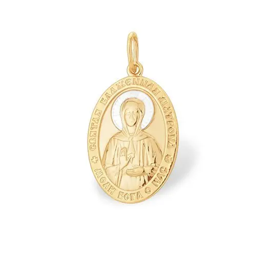 Подвеска икона из комбинированного золота