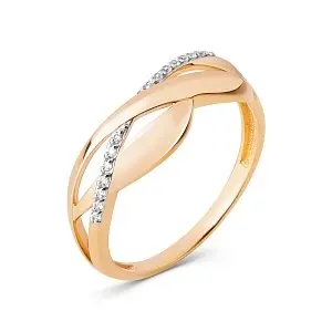 Кольцо декоративное из красного золота