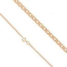 Браслет цепочный из красного золота